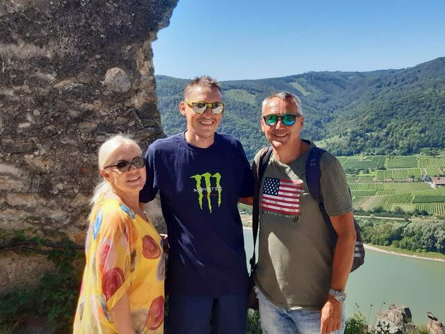 Pacult mit seiner Frau und dem gemeinsamen Sohn.