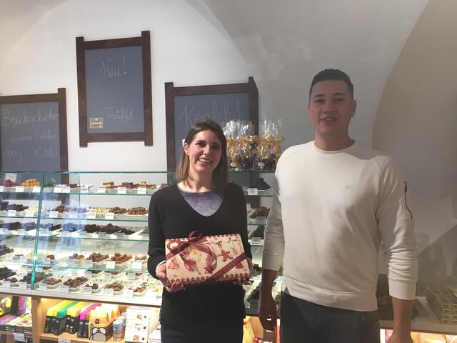 In der Cioccolateria Marinello gib es herzhafte Parlinen. | Foto: Florian Meingast