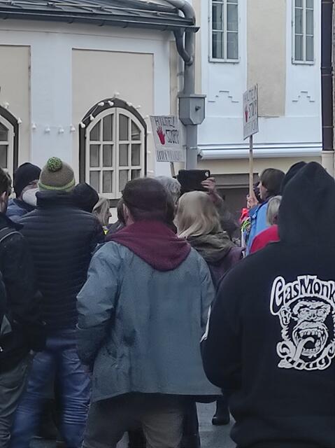 Die Menschen auf den Weg zum Chiemseehof.  | Foto: Johanna Janisch