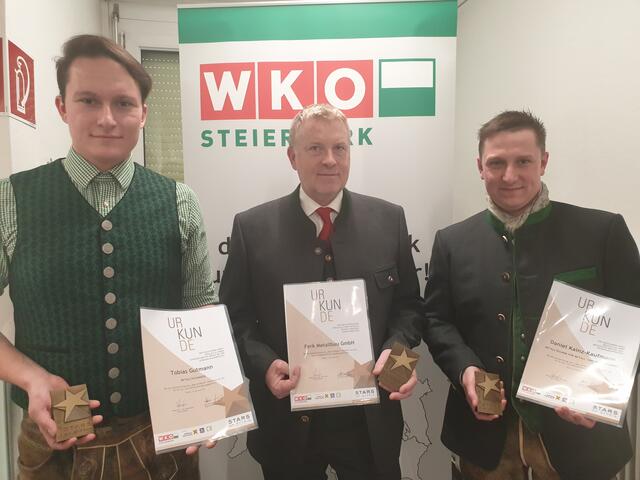Echte Stars auf ihrem Gebiet (v.l.): Tobias Gutmann, Karl F. Ferk, Daniel Kainz-Kaufmann. | Foto: WKO