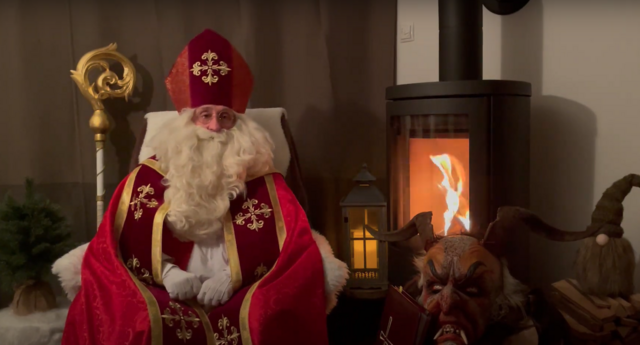 Der Nikolaus schickt allen Kindern eine Videobotschaft.