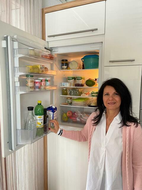 Obst, Gemüse &amp; Milchprodukte dominieren bei Uschi "Glas" Reiterer. | Foto: Privat