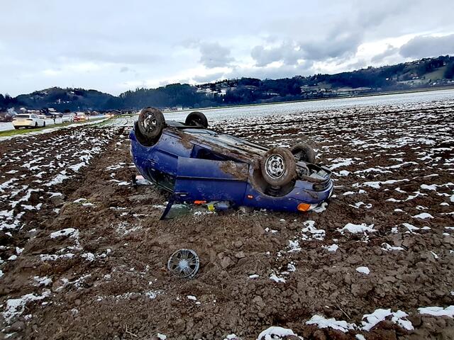 Schwerer Verkehrsunfall auf der alten B70 zwischen Gaisfeld und Krottendorf. | Foto: FF Krottendorf