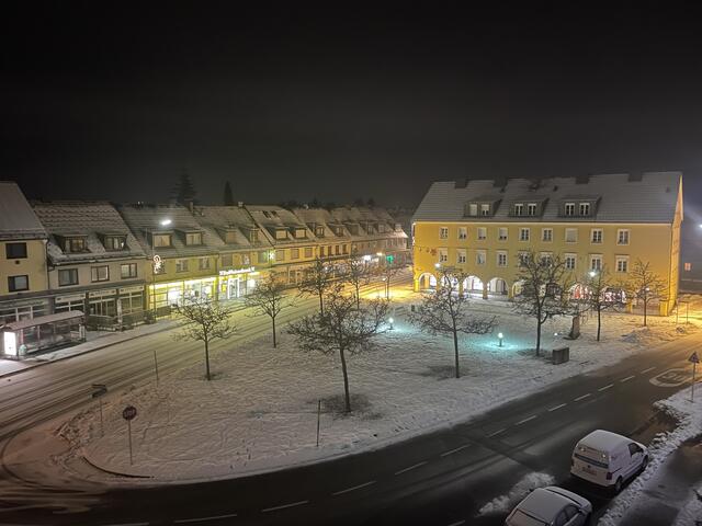 In Waidmannsdorf hat der Schneefall bereits spätabends eingesetzt