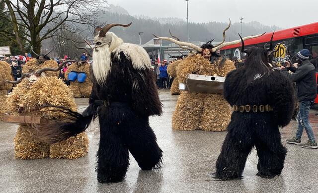Das Tampern hatte auch am Sonntag seinen Platz im Auftritt der Perchten.  | Foto: ZOOM.Tirol