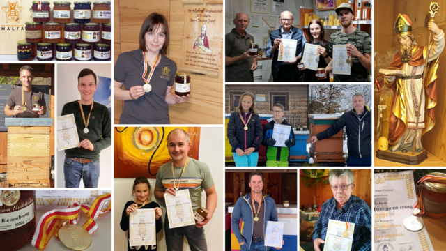 Eine Collage von der erfolgreichen Honigprämierung 2021.  | Foto: BZV Malta