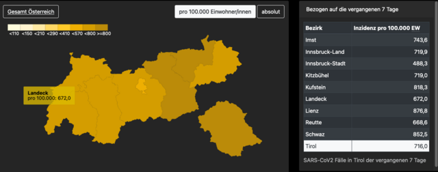 Das AGES-Dashboard, Stand 06. Dezember 2021, 14:02 Uhr.