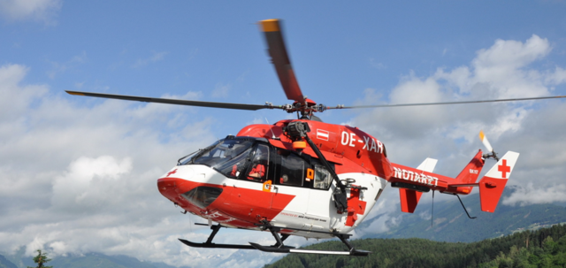 der Rettungshubschrauber RK1 stand im EInsatz