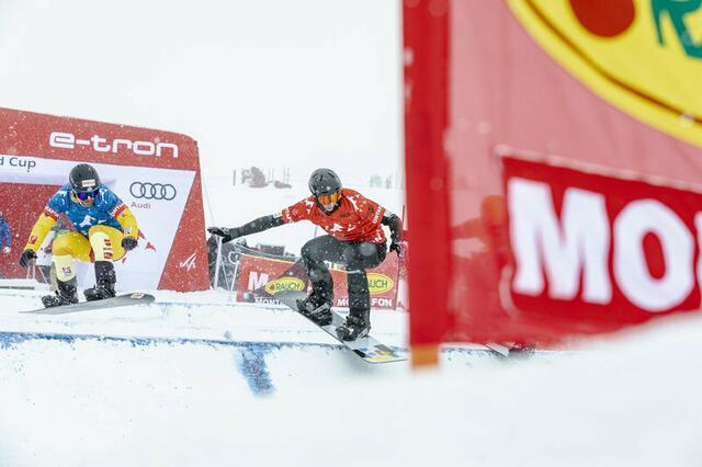 Von 9. bis 11. Dezember dreht sich im Montafon alles um die Weltcup-Bewerbe der Snowboardcrosser. | Foto: Montafon Tourismus GmbH, Fotograf: Stefan Kothner