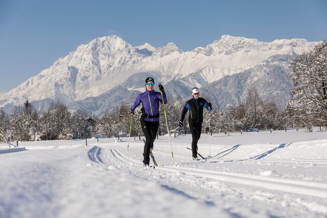Es ist soweit: In Saalfelden haben alle Loipen geöffnet, in Leogang ist die Höhenloipe Grießen in Betrieb. Die restlichen Strecken sollen bald fertig sein. | Foto: Sportalpen