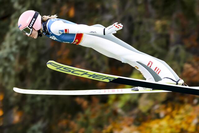 Sara Marita Kramer holte schon ihren dritten Weltcupsieg in dieser noch jungen Saison. | Foto: Foto: EXPA pictures/Patrick Steiner