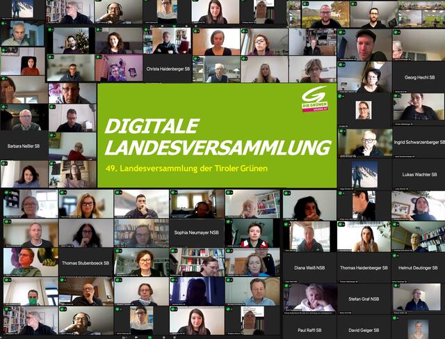 Aus der geplanten Präsenzveranstaltung in Kufstein wurde am Ende doch nichts. Die Landesversammlung der Tiroler Grünen wurde ins Digitale gedrängt.  | Foto: Grüne Tirol