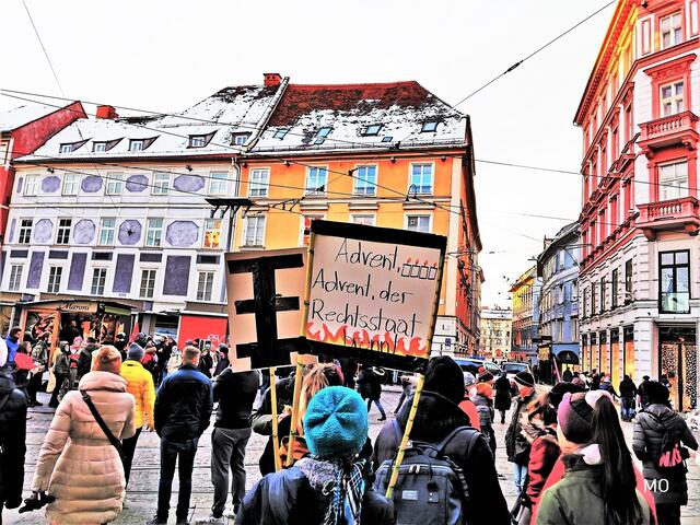 Demonstration der Impfgegner, Graz