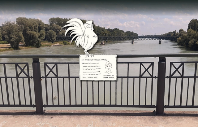 Der Gockel auf der Braunauer Innbrücke.  | Foto: Danica