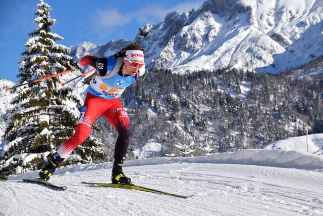 Auch heuer wurde Biathlon-Action geboten (Bild: Felix Leitner auf der Hochfilzener Loipe). | Foto: WMP