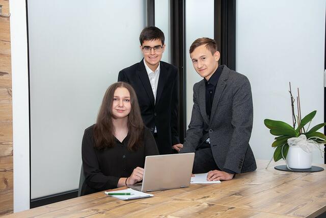 Die Projektgruppe: Nina Haslwanter, Mathias Wolf und Kevin Lisowski (v.l.). | Foto: Sylvia Huber
