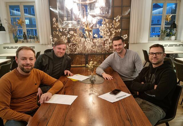 V. l.: Reinhard Redinger (Lachinger's), Lucas Unger (Seven), Lukas Kienbauer (Lukas Restaurant) und Stephan Demelbauer (Lachinger's). | Foto: Foto: Demelbauer