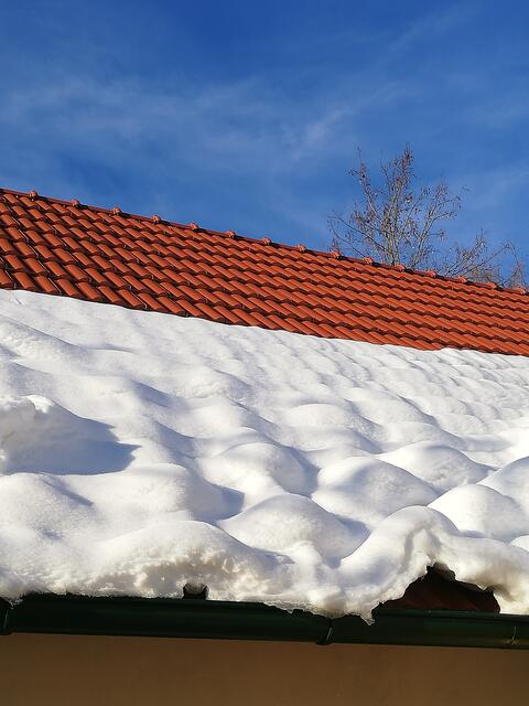 .. habe schnell fotografiert, bevor der Schnee vom Dach rutscht.  | Foto: Elisabeth Paukovitsch
