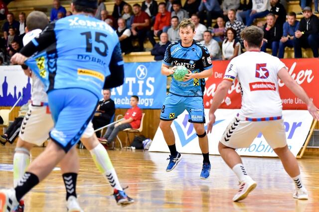 Paul Langmann spielte gegen den Meister eine sehr gute Partie, erst im Finish brach die HSG ein. | Foto: Fritz Suppan