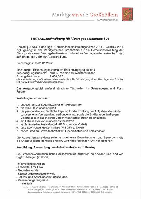 Öffentliche Ausschreibung: Öffentliche Ausschreibung einer ...