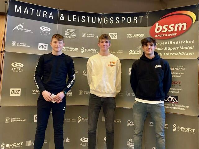 Die Sieger: Fabian Lückl, Oskar Ochsenhofer und Jonas Kreiner | Foto: bssm Oberschützen