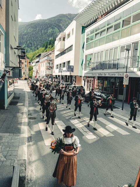 Die ersten Ausrückungen 2021 waren die Fronleichnams- und Herz-Jesu-Prozessionen im Juni. | Foto: Stadtmusikkapelle Landeck
