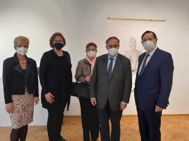Ehrengäste mit Obfrau - v.l.n.r.: Elisabeth Schüttengruber-Holly, Patrizia Mantler-Stockinger, Maria Kappe, Richard Hogl, Johann Bauer