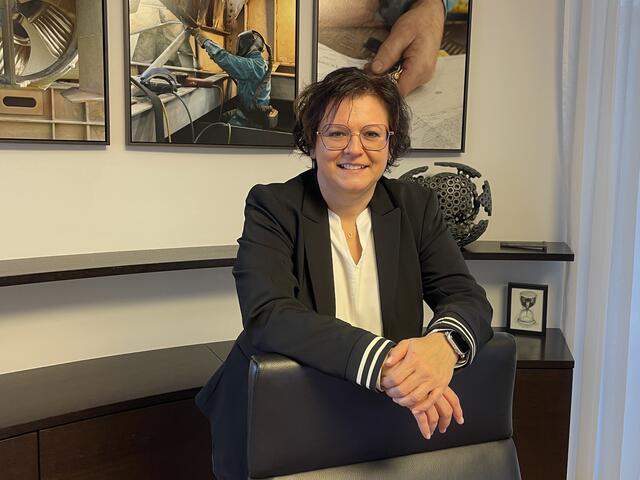 AK-Direktorin Andrea Heimberger in ihrem Büro in Linz. | Foto: BRS/Diabl