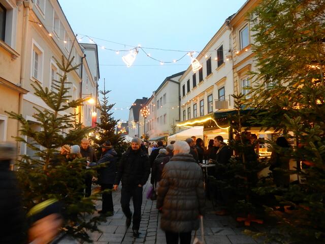 Noch vor dem Lockdown konnten die Eferdinger Kaufleute beim Advent in der Schmiedstraße ihre Produkte an den Mann bringen. | Foto: Birgit Rauscher