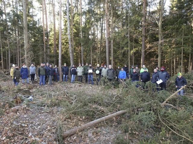 Teilnehmer:innen der Exkursion „Unser Wald mit Zukunft“ | Foto: KLAR! Naturpark Pöllauer Tal
