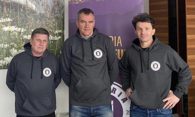 Wolfgang Schellenberg, Robert Micheu und Neuzugang Thomas Kost | Foto: SK Austria Klagenfurt