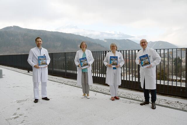 Christian Lechner, Daniela Karall, Sabine Scholl-Bürgi und Thomas Müller. | Foto: © Medizinische Universität Innsbruck