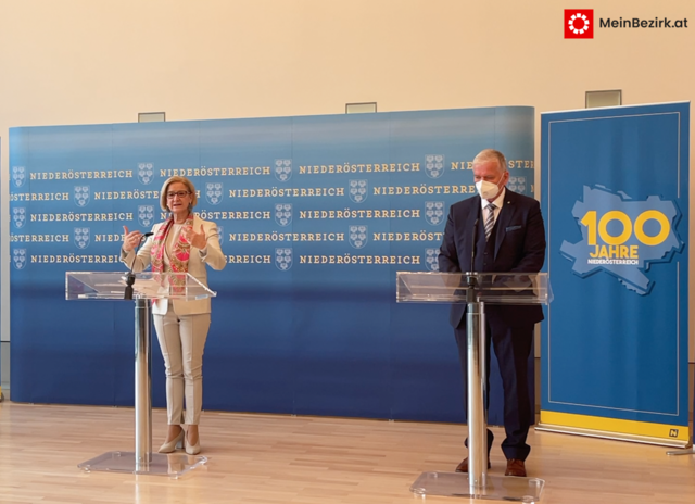 LH Johanna Mikl-Leitner und LH-Stv. Franz Schnabl zum Thema Impfpflicht.