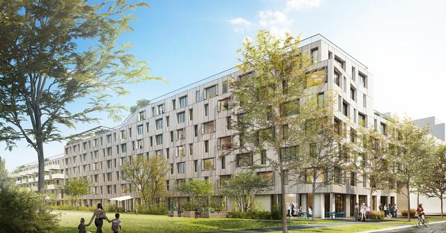 101 Wohnungen entstehen in der Hirschstettner Straße 37A.