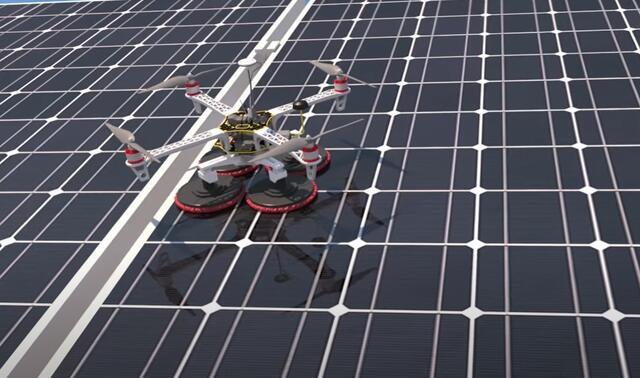 Drohnen für die Reinigung von Glasflächen wie Solar, PV Module und Spiegel