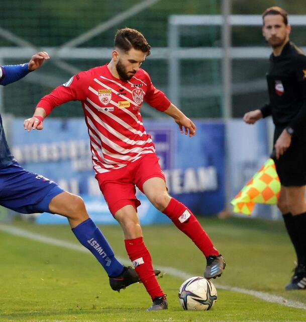 Dardan Shabanhaxhaj erzielte beim 3:1-Testsieg gegen Kalsdorf den ersten Treffer.