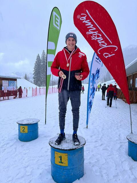 Der Hochfilzener Fredrik Mühlbacher kürte sich in Eisenerz zum österreichischen Meister in der Verfolgung. | Foto: privat