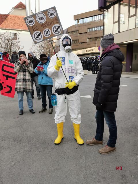 Demonstrant in Graz