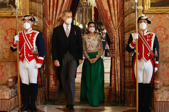 König Felipe VI. und Königin Letizia beim Neujahrsempfang für das diplomatische Corps in Madrid.  | Foto:  Cordon Press / Action Press / picturedesk.com