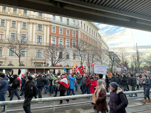 Die Demos in der Inneren Stadt machen Kaufleuten und Bewohnern zu schaffen. | Foto: M.Payer/Regionalmedien Wien