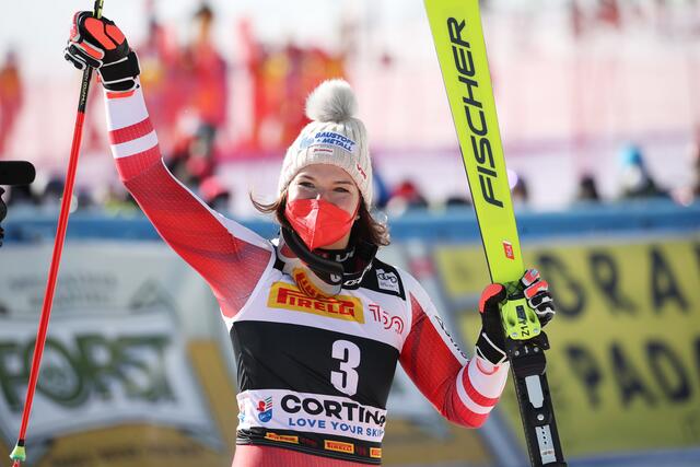 Ramona Siebenhofer zeigte sich in Cortina in guter Form. | Foto: GEPA