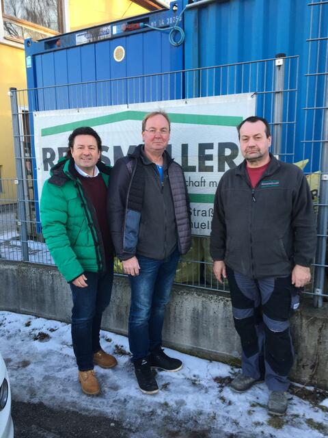 Andi Hitz, Franz Bittermann und der neue Betriebsratsvorsitzender Klaus Bittermann (v.l.) | Foto: Gewerkschaft Bau Holz