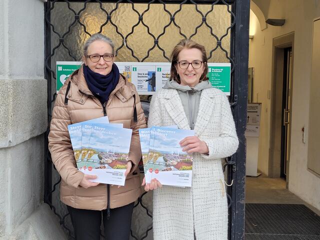 Eva Pötzl, TVB Steyr + Nationalpark Region (li.) und Stadträtin Judith Ringer.
 | Foto: TVB Steyr + Nationalpark Region