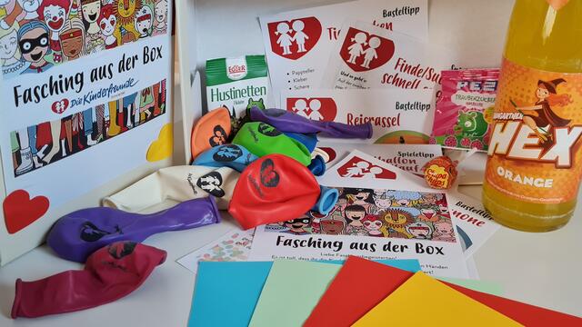 Die diesjährige Alternative für Faschingsfeste: Fasching aus der Box. | Foto: Kinderfreunde