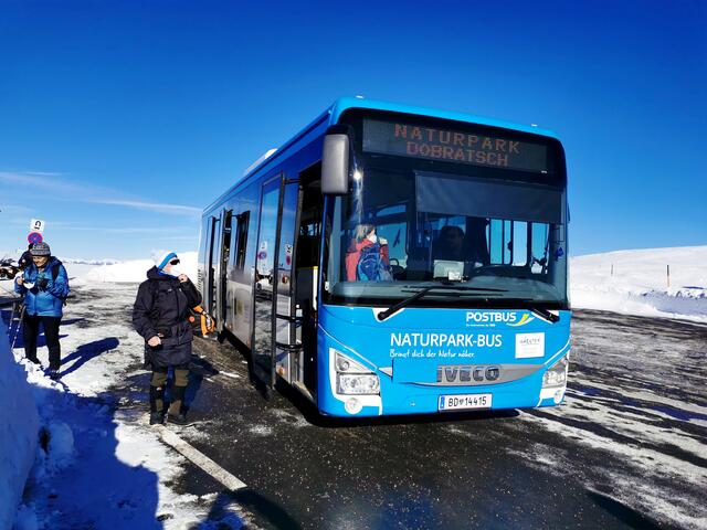 Mit dem Naturparkbus geht es am Dobratsch. | Foto: Robert Heuberger