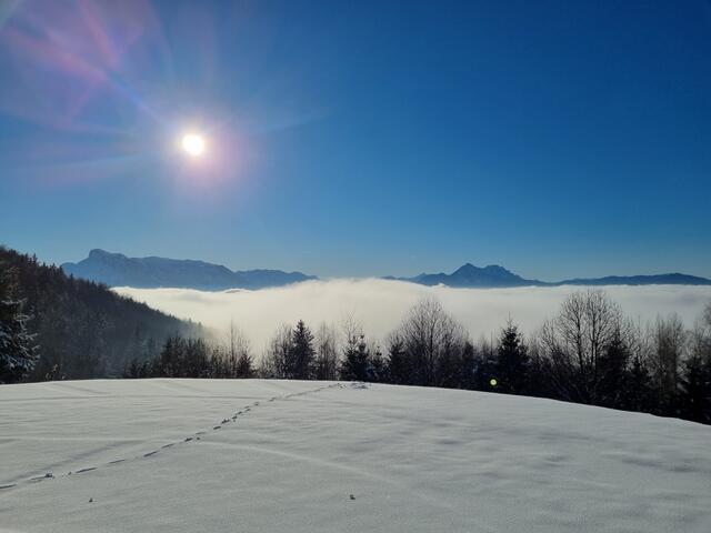 Lichtszenen am Gipfel.