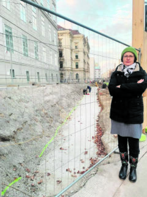 Das Fundament für die neue Mauer wurde bereits gelegt.  | Foto: Grüne Alsergrund