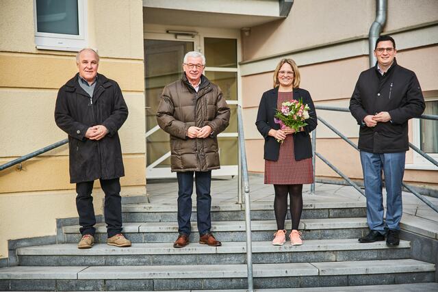 Bürgermeister Erich Ringseis (Schönbühel-Aggsbach), Bürgermeister Gerhard Bürg (Zelking Matzleinsdorf), Direktorin Ingeborg Lechner und der Melker Bürgermeister Patrick Strobl. | Foto: Stadt Melk/Franz Gleiss