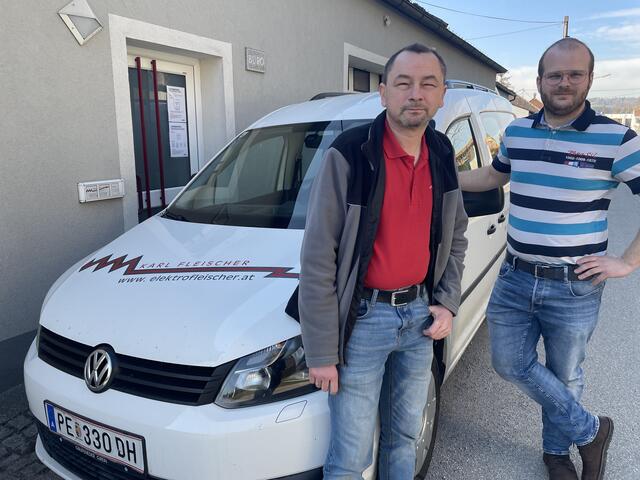 Firmenchef Gerhard Schartmüller (links) und Mitarbeiter Michael Schatz.