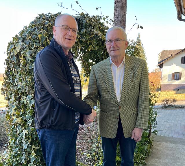 Der Seniorenbund Mooskirchen hat einen neuen Kassier: Josef Gschier folgt Johann Reinprecht nach. | Foto: Seniorenbund Mooskirchen